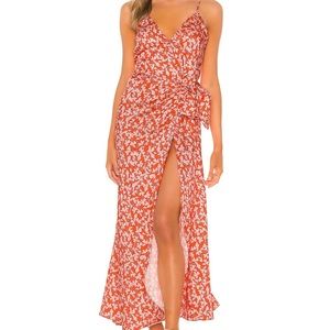 Sofia Print Maxi Dress In Red